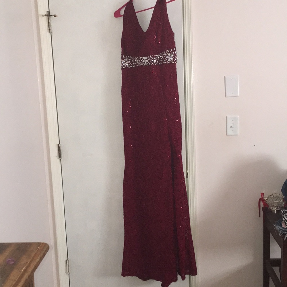 LA Scala Burgundy Dress